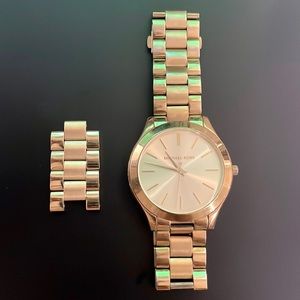 Gold Michael Kors Watch-Runway